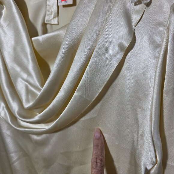 80s Gaylord 12 Blouse Feminine Romantic Flowy Dainty Whimsical Cowl Neck Vintage - Picture 10 of 10